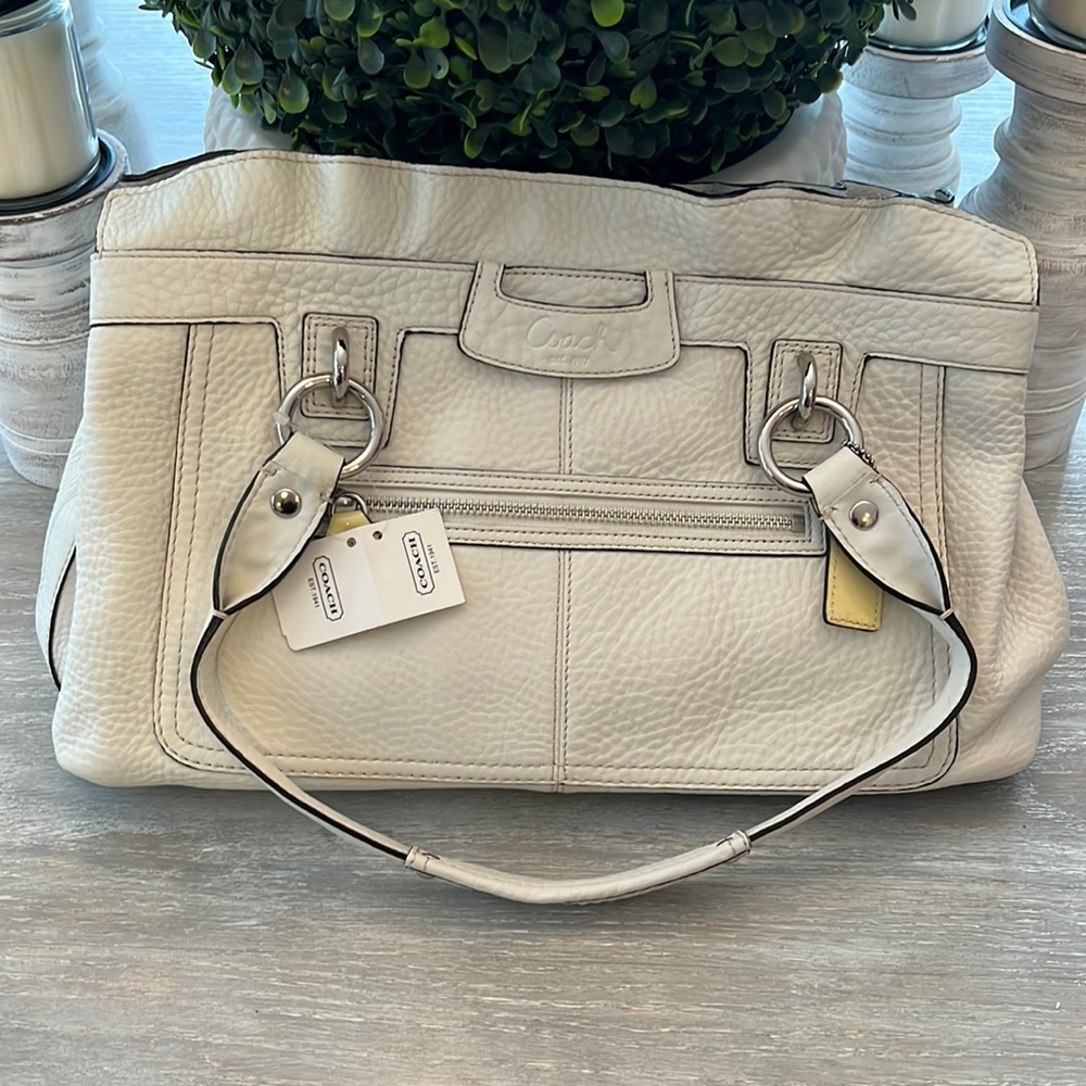 Coach handbag. NWT White